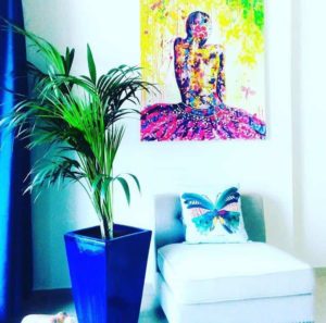 Peinture contemporaine très colorée par Julie Dalloz