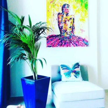 Peinture contemporaine très colorée par Julie Dalloz